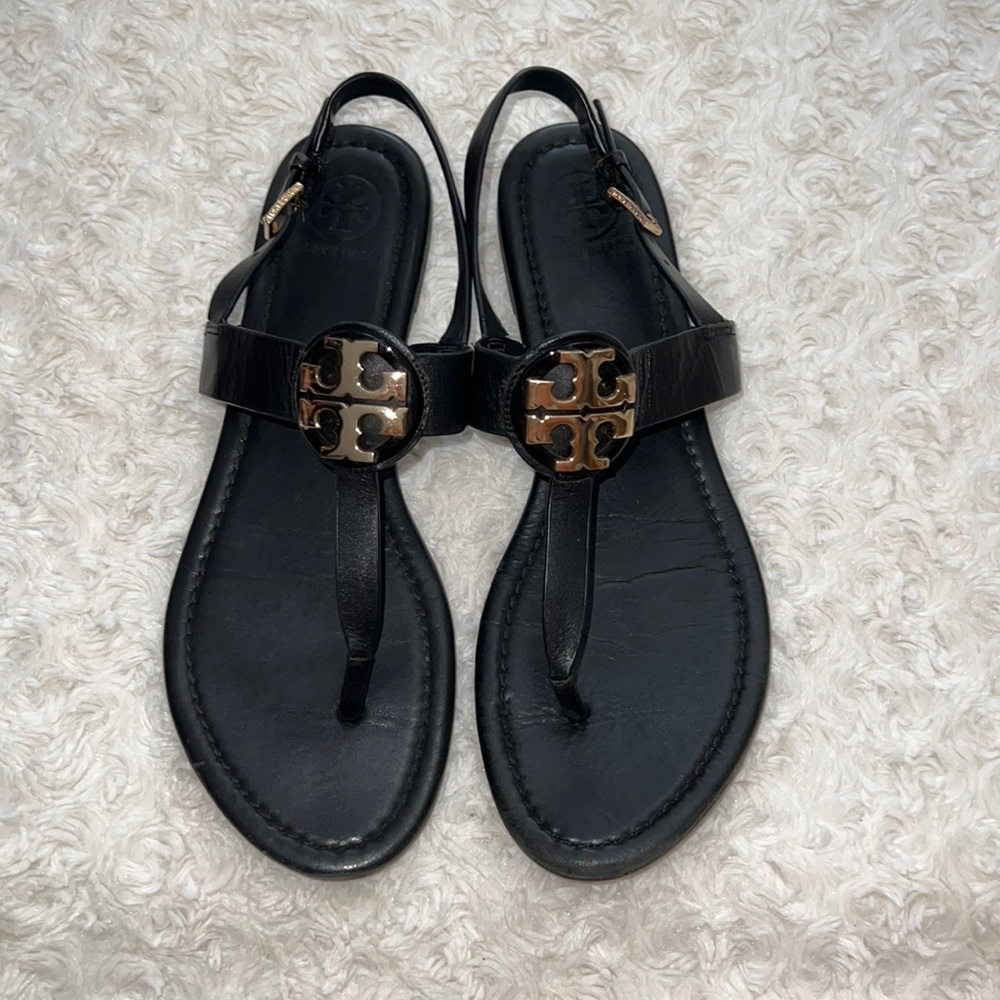 Tory Burch Claire Sandals Black Size 8